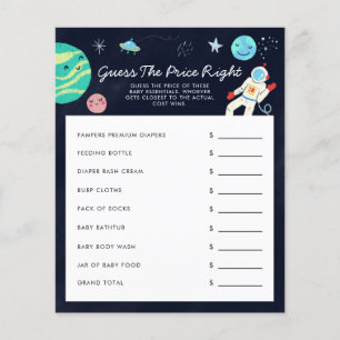 Spatiale Devinez Le Prix Bon Baby shower Jeu