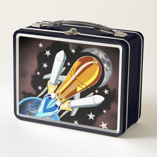 Spatiale Rocket Science Métal Lunchbox (Devant)
