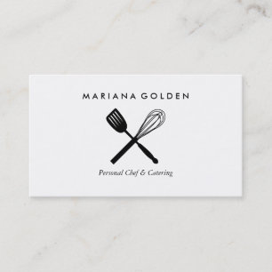Spatula & Whisk Chef Caterer Carte de visite