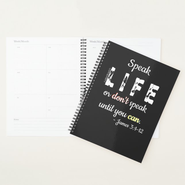 Speak Life or Don't Speak - Planner (Devant avec enveloppe)