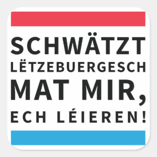 Speak luxembourgeois Sticker