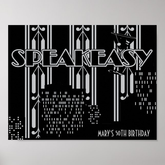 Speakeasy, Poster de la fête d'anniversaire des an (Devant)