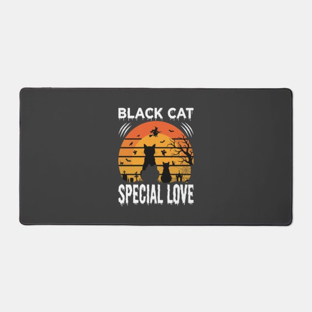 Spécial Chat Noir Halloween Amour Design Gothique (Recto)