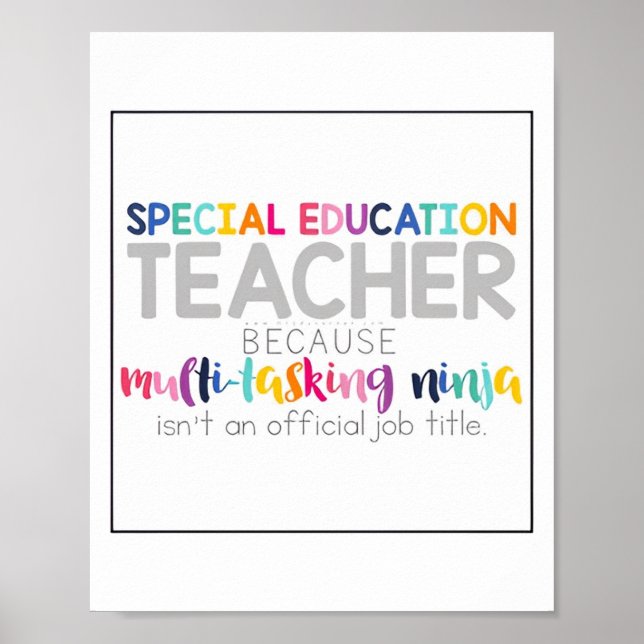 Special Education Teacher Posters (Devant)