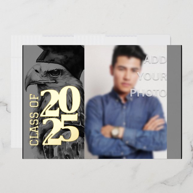 Spécial Graduation Foil Invitation Aigle Ajouter p (Enveloppe)