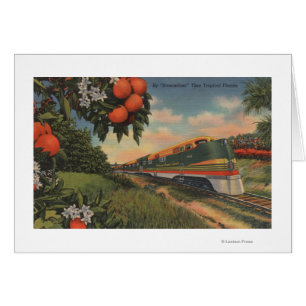Special orange de fleur de train