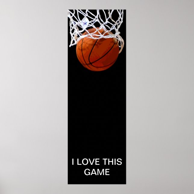 Spécial Unique I Love Ce Jeu Poster Basketball (Devant)