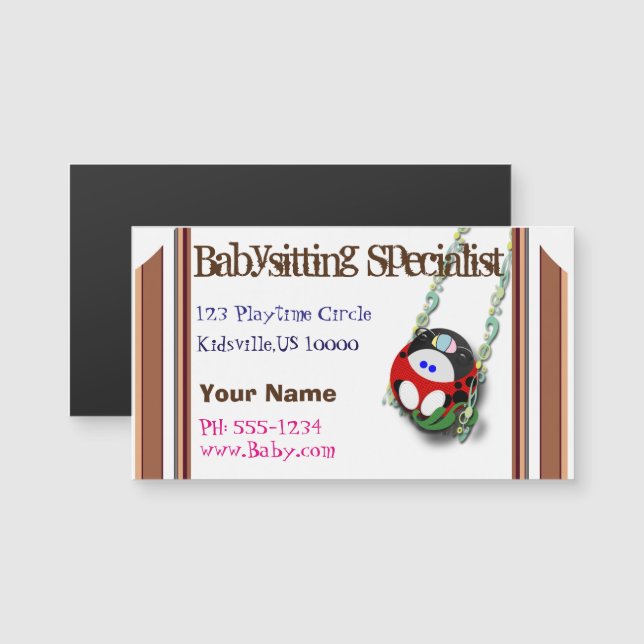 Spécialiste de la garde d'enfants (Devant / Derrière)