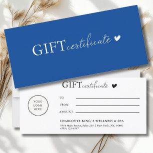Spécifique au client, Logo Certificat cadeau d'ent