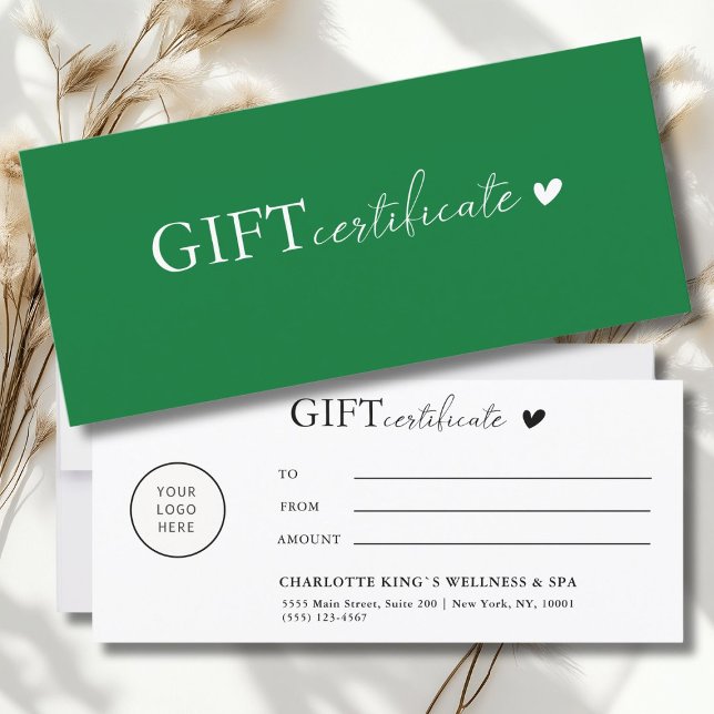 Spécifique au client, Logo Certificat cadeau d'ent (Customer specific, Logo Business Gift Certificate)
