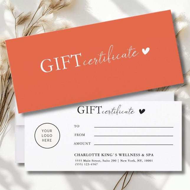 Spécifique au client, Logo Certificat cadeau d'ent (Customer specific, Logo Business Gift Certificate)