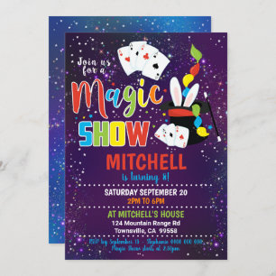 Spectacle magique Invitation d'anniversaire Invita
