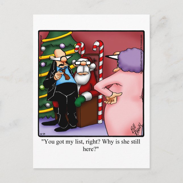 Spectacles de cartes postales pour Humours de Noël (Devant)