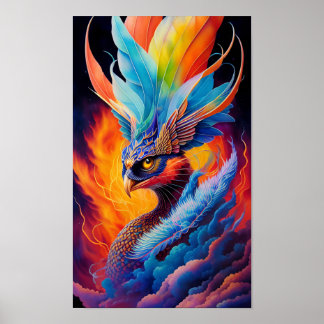 Spectral Peacock - Poster vibrant et majestueux