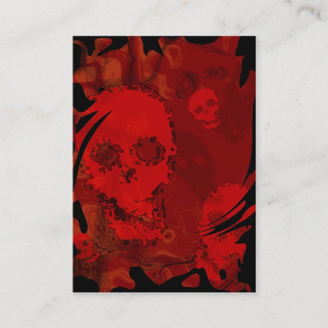 Spectres crâniens carte de visite rouge noir chubb (Devant)