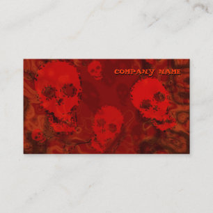 Spectres crâniens rouge carte de visite horizontal