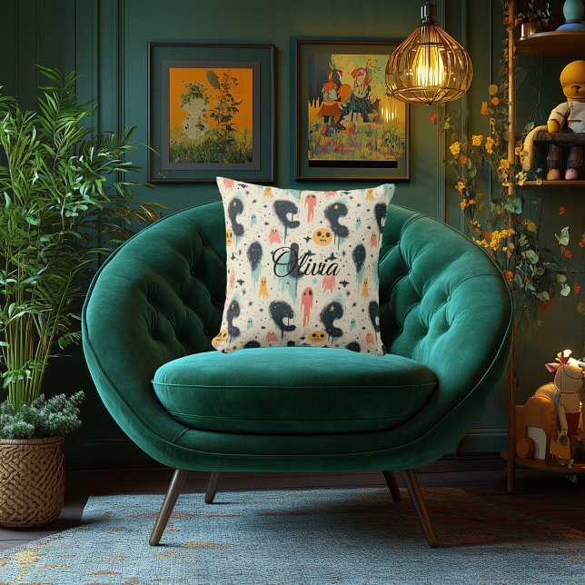 Spectres éffrayants Fantômes lunaires Coussins d'H (Créateur téléchargé)