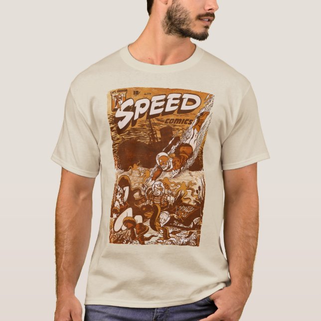 SPEED Comics T-shirt Brown (Devant)