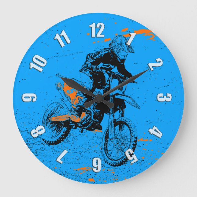 Speed Racer - Motocross Racer Grande horloge (Recto)