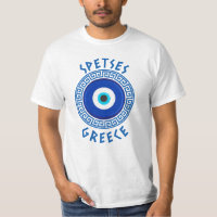 Spetses, Grèce - T-shirt aux yeux maléfiques grecs