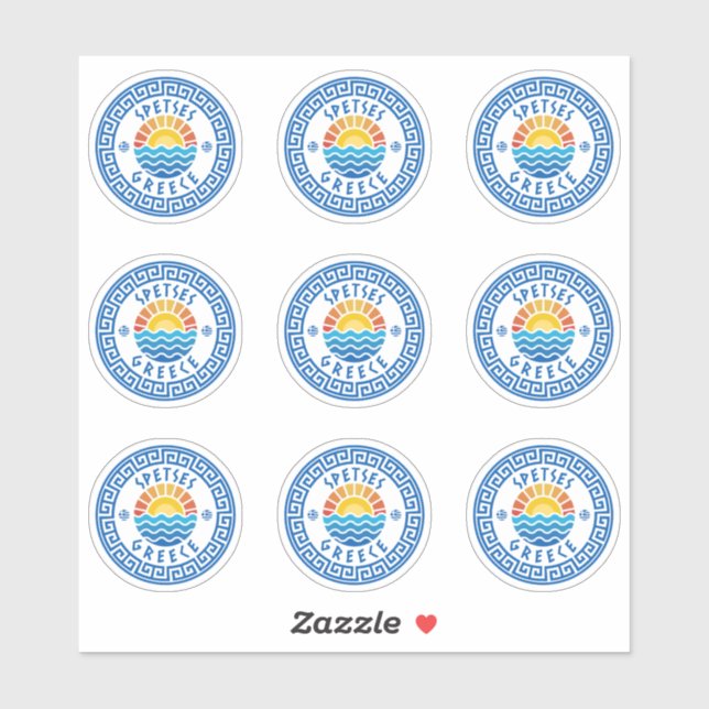 Spetses Island, Grèce Sticker à pack multiple (Feuille)