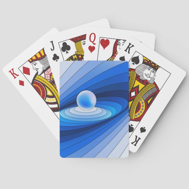 Sphère Avec Des Ondes Classiques Cartes De Jeu (dos)