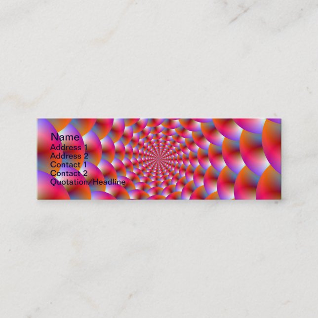 Sphères cartes de visite en rose et violet (Devant)