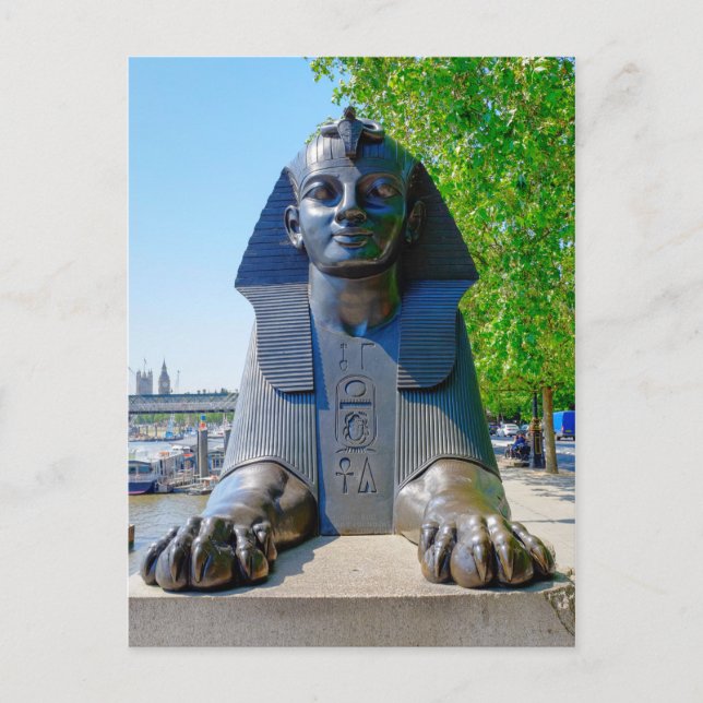 sphinx égyptien, Londres Royaume-Uni Carte postale (Devant)