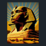 Sphinx Wonders of the World Pop Art Poster<br><div class="desc">Découvrez le mystère du Sphinx - Une représentation pop Art Apportez l'émerveillement énigmatique du Sphinx à votre maison ou bureau avec cette représentation pop art saisissante. Le Grand Sphinx de Gizeh, une magnifique statue au corps de lion et à la tête d'un être humain, garde depuis des milliers d'années les...</div>