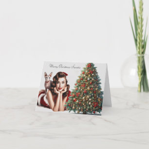 Sphynx Chat Carte de Noël adulte