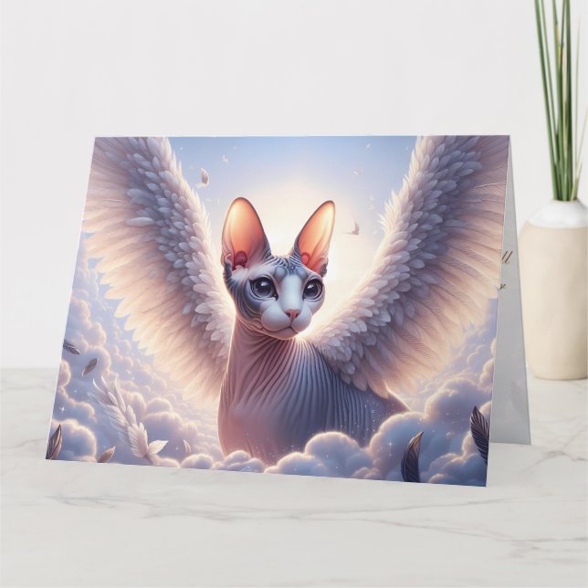 Sphynx Chat Condolences Pet Perte Carte de Sympath (Devant)
