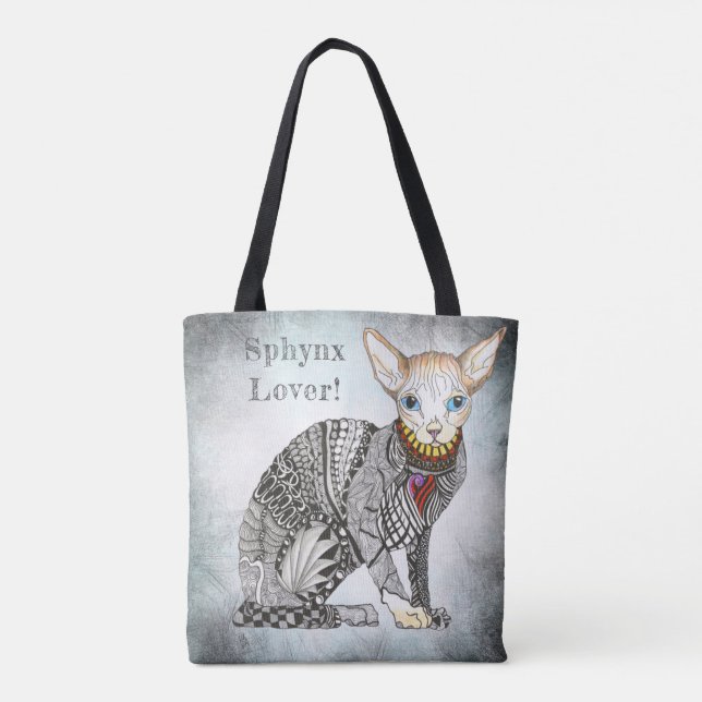 Sphynx Lover Cat Tote Bag (Dos)
