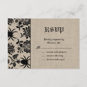 Spider Damask sur Burlap RSVP