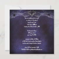 Spider Heart Gothique Vampire Invitation