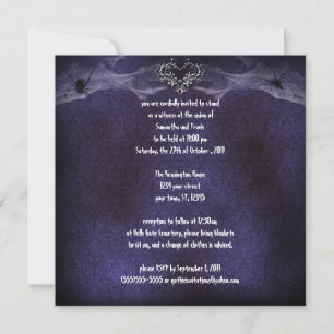 Spider Heart Gothique Vampire Invitation