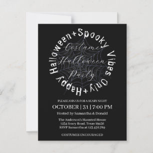 Spider Web Costume fête Halloween Invitation