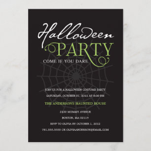 SPIDER WEB  HALLOWEEN PARTY INVITATION