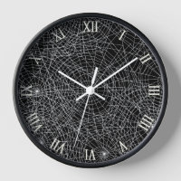 Spiderweb Dark esthétique Horloge murale