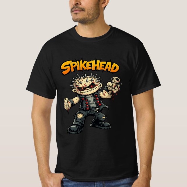 SpikeHead Cartoon Monster Graphic T-Shirt for Men (Devant)