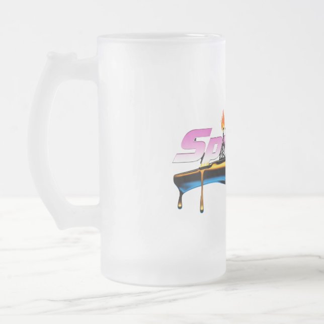 SpillLife Frosted Glass Mug - Look Cool. (Gauche)
