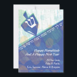 SPINNING DREIDEL Hanoukka Carte de voeux de vacanc<br><div class="desc">Toutes mes créations sont des oeuvres originales ONE-OF-A-KIND conçues par moi ! Vous ne pouvez les trouver ici ! La plupart sont créés à l'aide d'Adobe Illustrator ou d'Adobe Photoshop. D'autres sont des objets peints à la main uniques en aquarelle, gouache et encre indienne. Toutes les couleurs, polices et textes...</div>