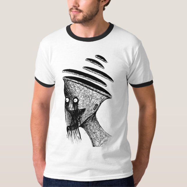 Spinning Mind - Abstrait Dark Art T-shirt Design ` (Devant)