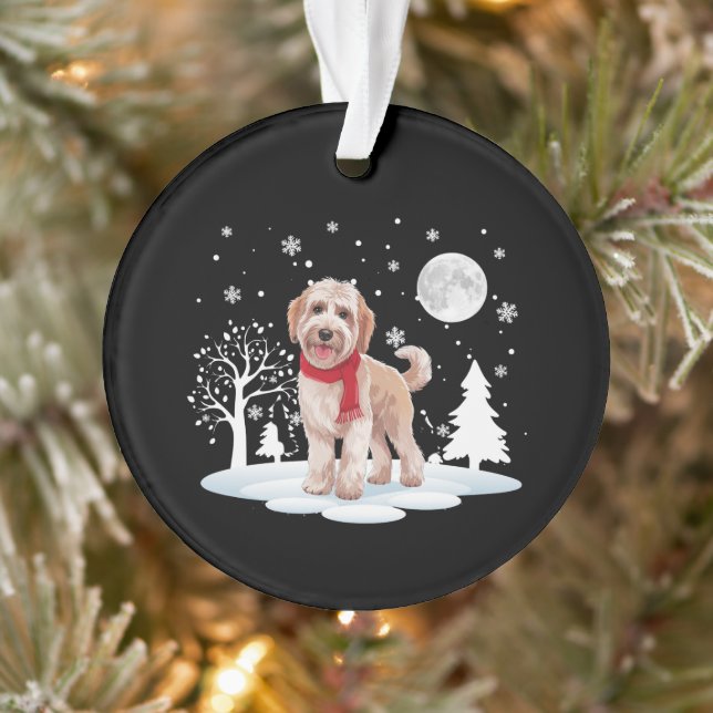 Spinone Italiano sous la lumière de la lune neige  (Arbre)
