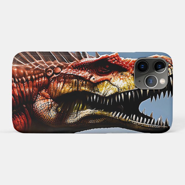 Spinosaurus Dinosaur effrayant, coque iphone (Dos (Horizontal))