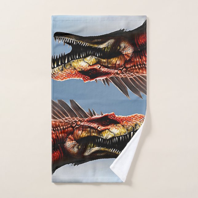 Spinosaurus Dinosaur effrayant, Serviette à main (Serviette à main)