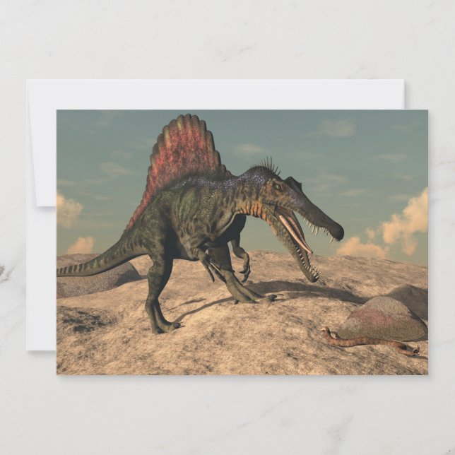 Spinosaurus dinosaure chasse au serpent (Devant)