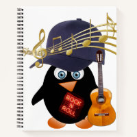 Spiral Carnet Penguin Guitare Rock Musique