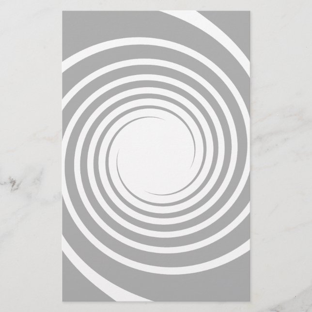 Spirale blanche sur gris clair. (Devant)