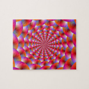 Spirale de Puzzle en rose et violet