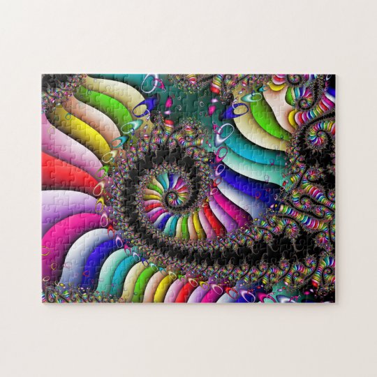 Spirale multicolore de fractale puzzle